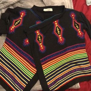 Multicolored Asymmetrical cardigan